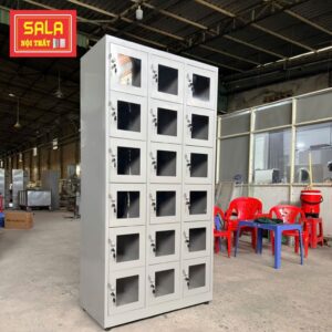 TỦ LOCKER SẮT 18 NGĂN MICA
