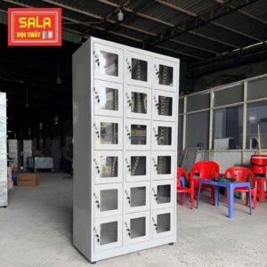 TỦ LOCKER SẮT 18 NGĂN MICA